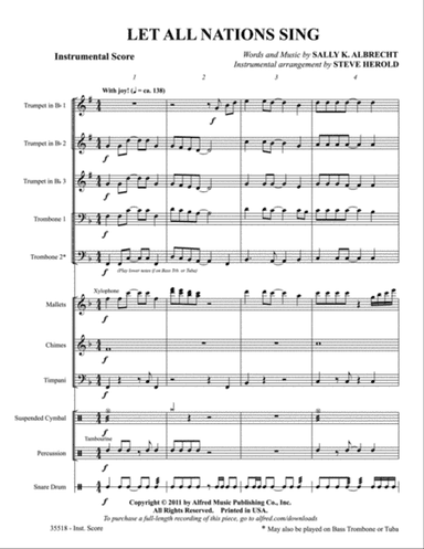 Let All Nations Sing: Score