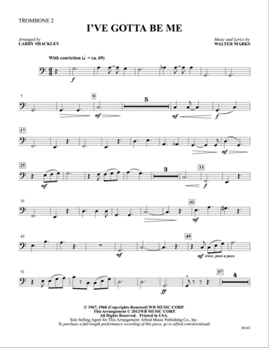 I've Gotta Be Me: 2nd Trombone