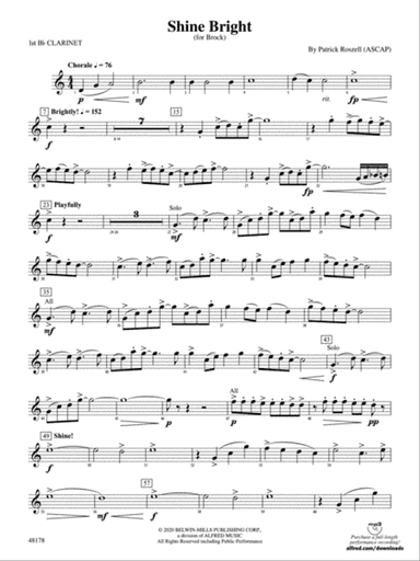 Shine Bright: 1st B-flat Clarinet