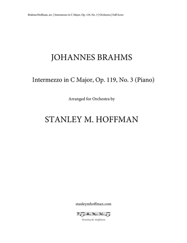 Intermezzo in C Major Op. 119, No. 3