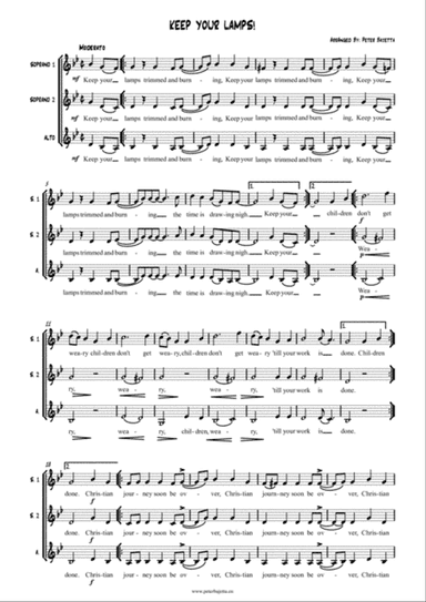 Keep Your Lamps! (SSA Women' choir)