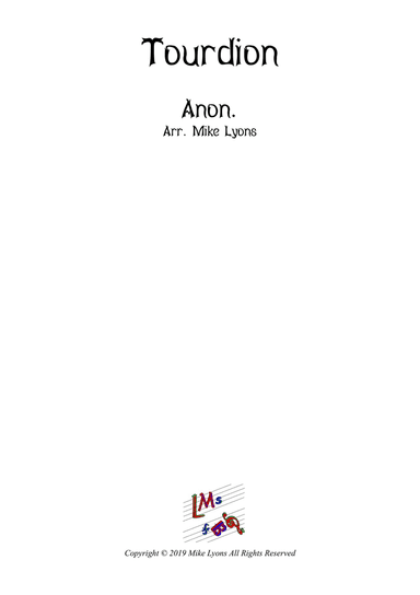 Double Reed Quartet - Tourdion (With optional percussion)