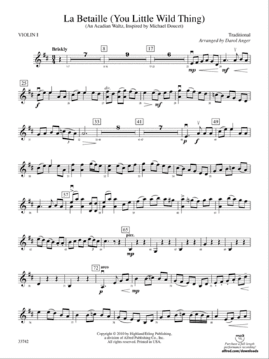 La Betaille (You Little Wild Thing): 1st Violin