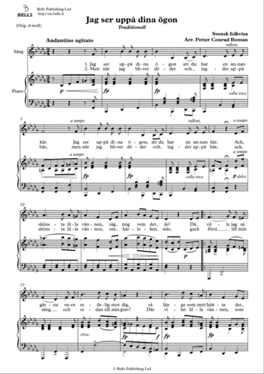 Jag ser uppa dina ogon (B-flat minor)
