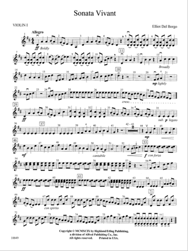 Sonata Vivant: 1st Violin