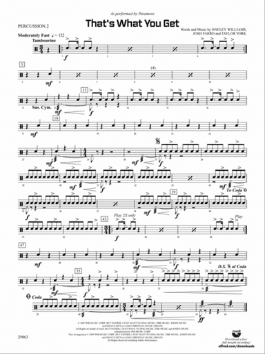 That's What You Get: 2nd Percussion