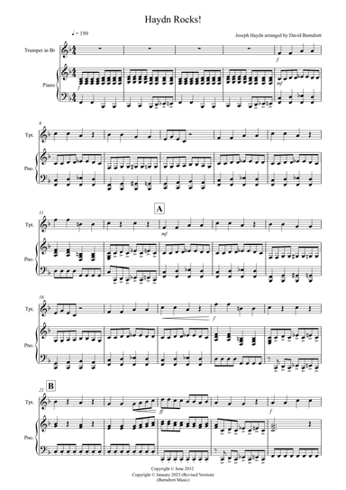 Haydn Rocks! for Trumpet and Piano