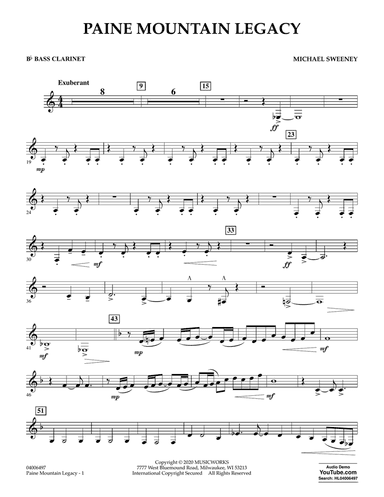 Paine Mountain Legacy - Bb Bass Clarinet