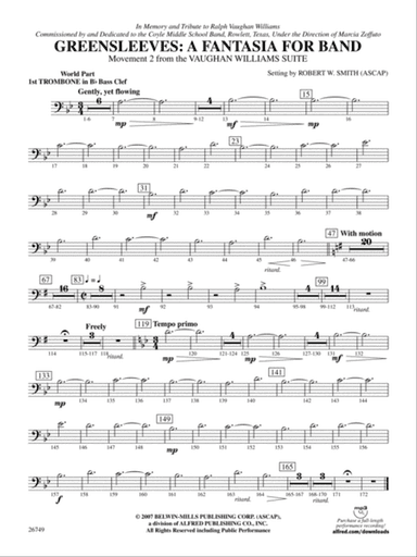 Greensleeves: (wp) 1st B-flat Trombone B.C.