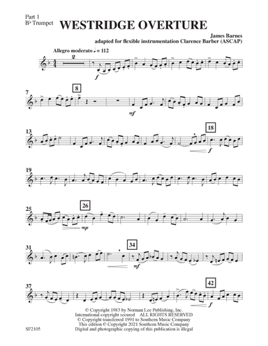 Westridge Overture - Trumpet 1 in Bb