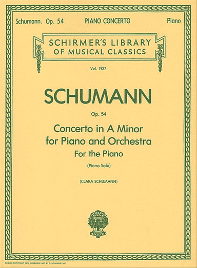 Concerto in A Minor, Op. 54, Solo Only