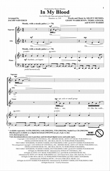 In My Blood (arr. Jacob Narverud)