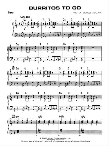 Burritos to Go: Piano Accompaniment