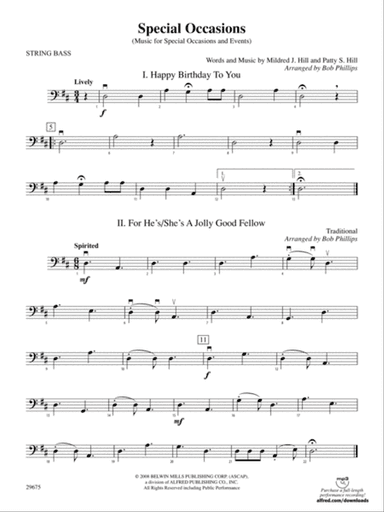 Special Occasions (Music for Special Occasions and Events): String Bass