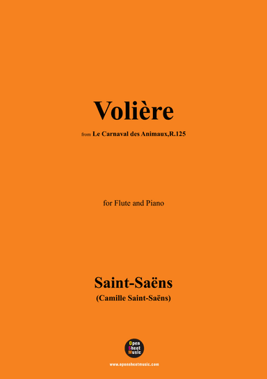Saint-Saëns-Volière,R.125',for Flute and Piano