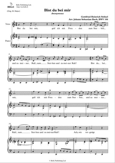 Bist du bei mir, BWV 508 (2) (C Major)
