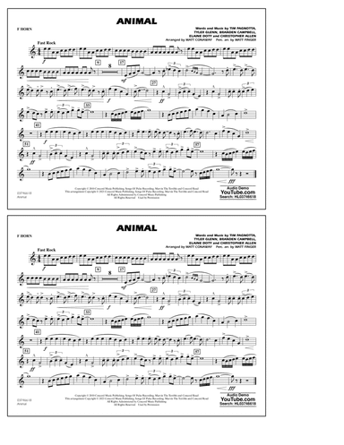 Animal (arr. Matt Conaway) - F Horn