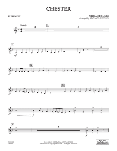 Chester (arr. Michael Sweeney) - Bb Trumpet