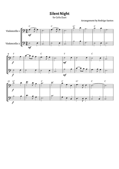 Silent Night - Cello Duet