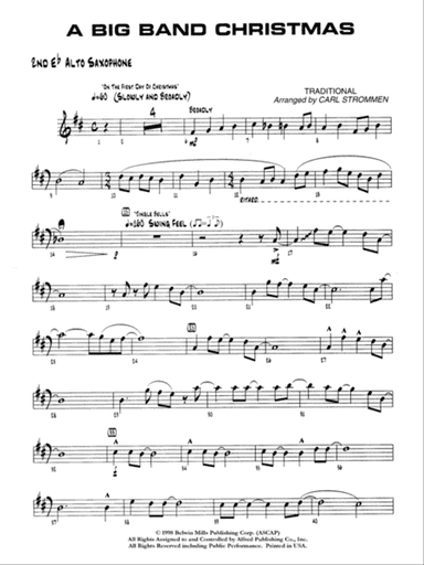 A Big Band Christmas: 2nd E-flat Alto Saxophone