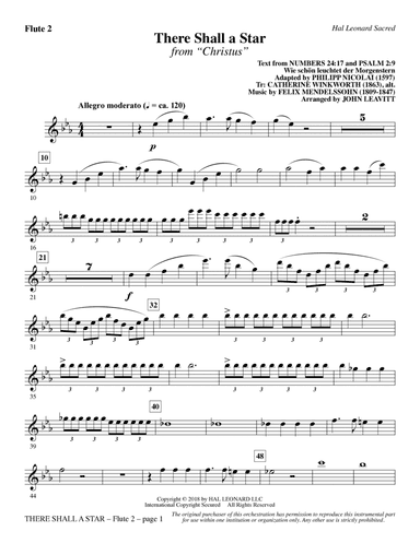 There Shall a Star (arr. John Leavitt) - Flute 2