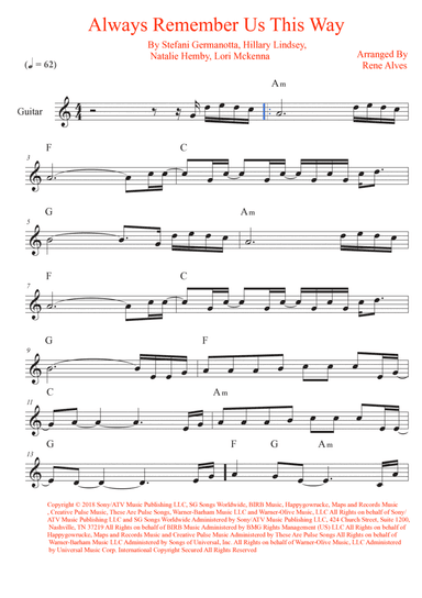 Always Remember Us This Way