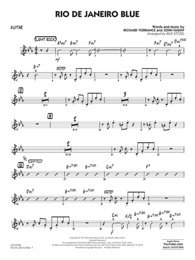 Rio de Janeiro Blue (Key: C min) (arr. Rick Stitzel) - Guitar