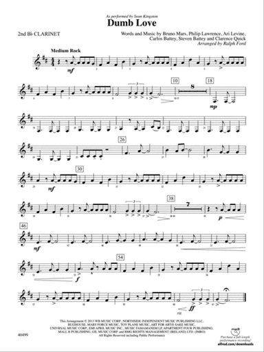 Dumb Love: 2nd B-flat Clarinet