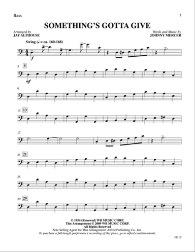 Something's Gotta Give: String Bass