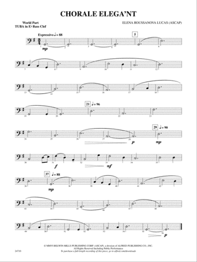 Chorale Elega'nt: (wp) E-flat Tuba B.C.