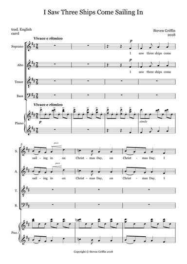 I Saw Three Ships (SATB version)