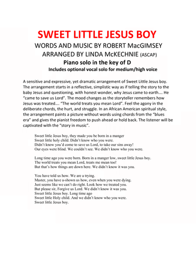 Sweet Little Jesus Boy