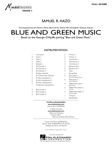 Blue And Green Music - Full Score