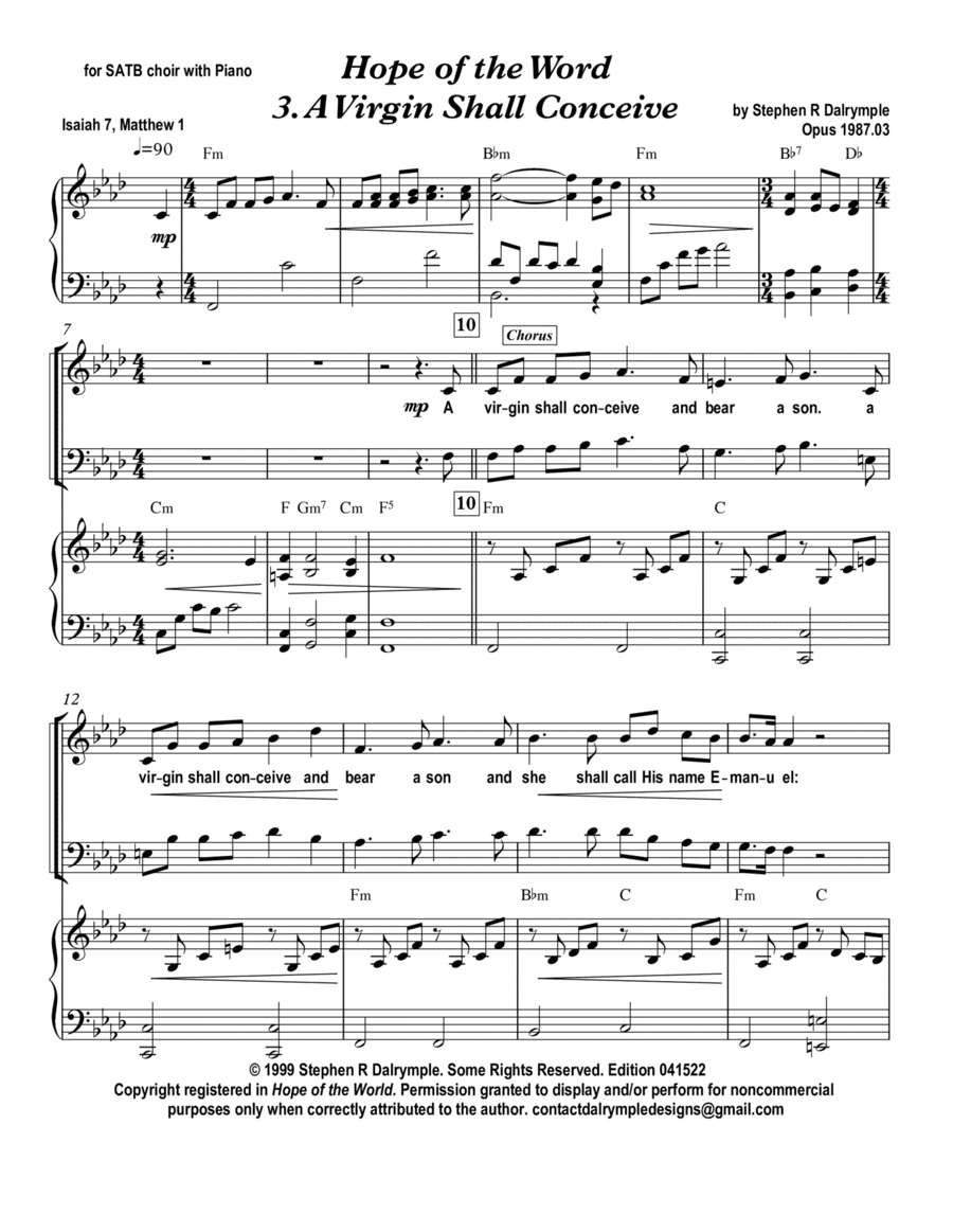 Hope of the World 03: A Virgin Shall Conceive by Stephen R Dalrymple