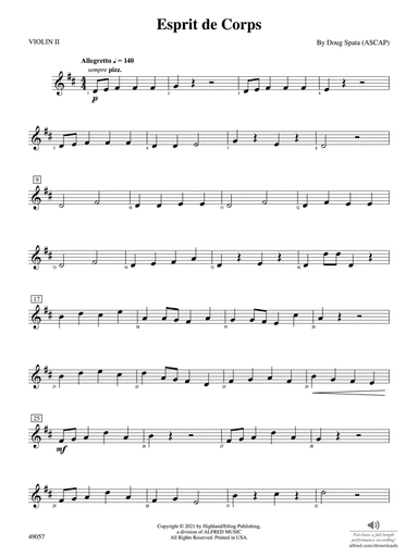 Esprit de Corps: 2nd Violin