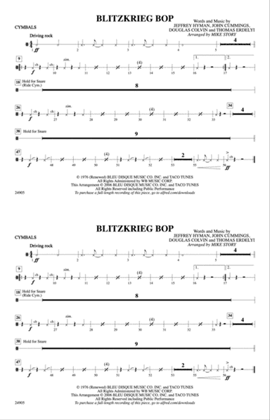 Blitzkrieg Bop: Cymbals