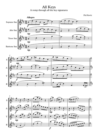 All Keys - Saxophone Quartet
