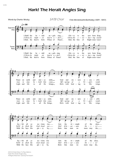 Hark! The Heralt Angels Sing - SATB Choir