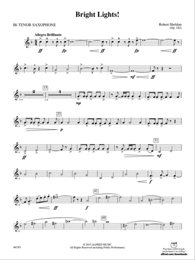 Bright Lights!: B-flat Tenor Saxophone