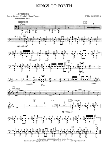 Kings Go Forth: 1st Percussion