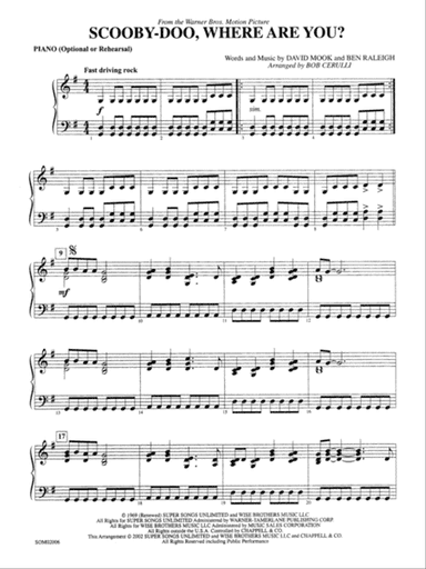 Scooby-Doo, Where Are You?: Piano Accompaniment