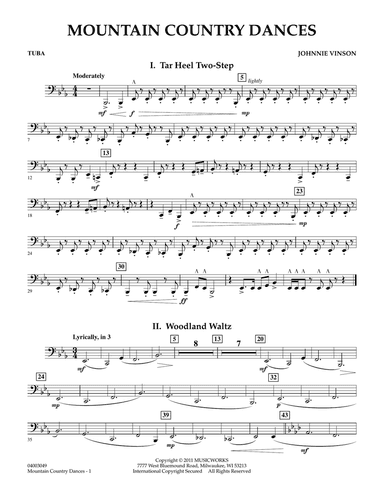 Mountain Country Dances - Tuba