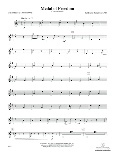 Medal of Freedom: E-flat Baritone Saxophone