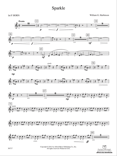 Sparkle: 1st F Horn