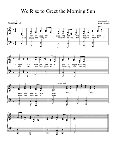 We Rise To Greet The Morning Sun