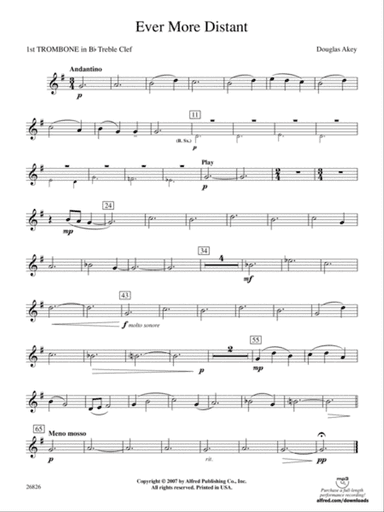 Ever More Distant: (wp) 1st B-flat Trombone T.C.
