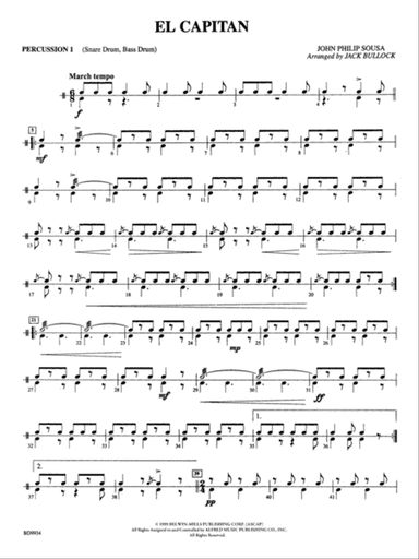 El Capitan: 1st Percussion