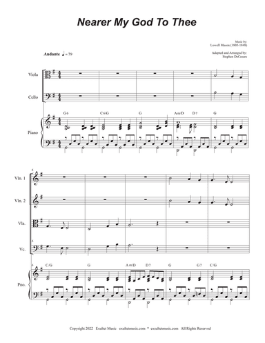 Nearer My God To Thee (String Quartet and Piano)