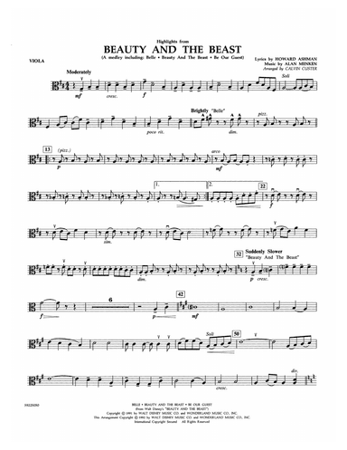 Beauty and the Beast Highlights (arr. Calvin Custer) - Viola