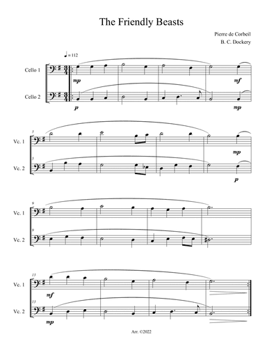 The Friendly Beasts (Cello Duet)
